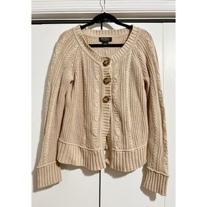 Eddie Bauer Women’s Button Up Light Pink Large Cardigan